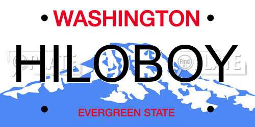 HILOBOY Washington License Plate