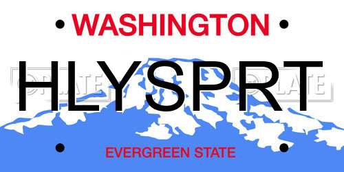 HLYSPRT Washington License Plate