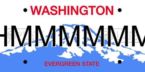 HMMMMMM Washington License Plate