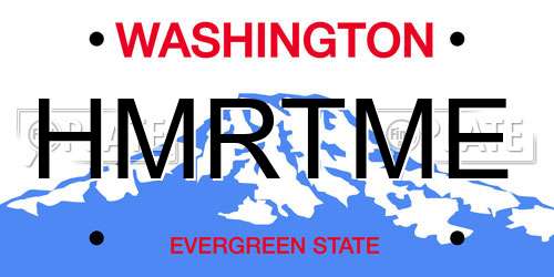 HMRTME Washington License Plate