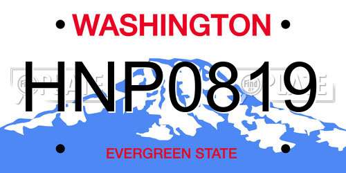 HNP0819 Washington License Plate