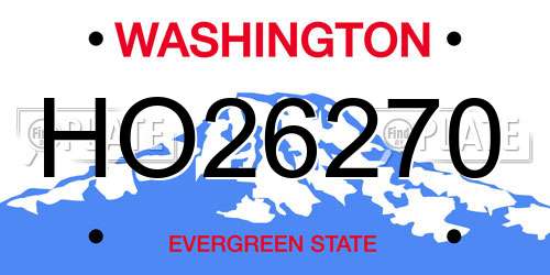HO26270 Washington License Plate