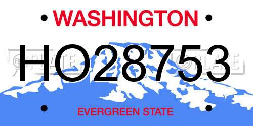 HO28753 Washington License Plate