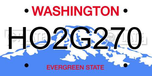 HO2G270 Washington License Plate