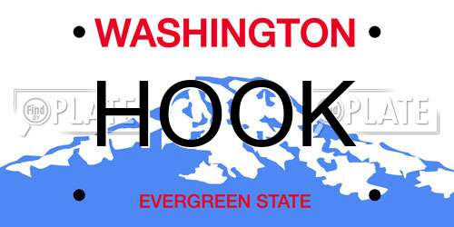 HOOK Washington License Plate