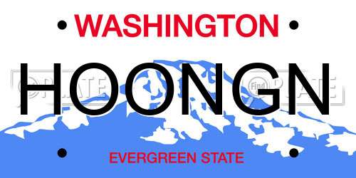 HOONGN Washington License Plate