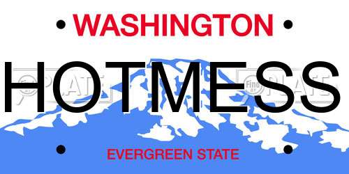 HOTMESS Washington License Plate