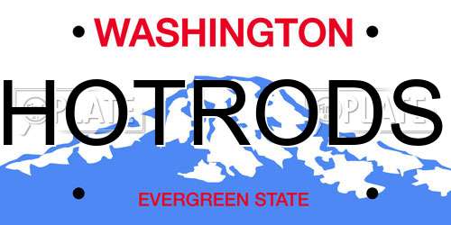 HOTRODS Washington License Plate