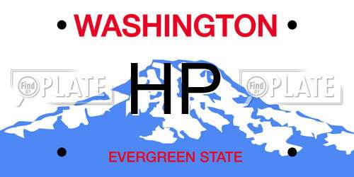 HP Washington License Plate