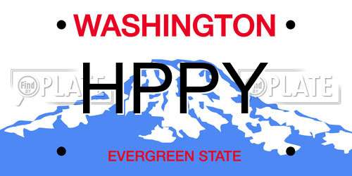 HPPY Washington License Plate