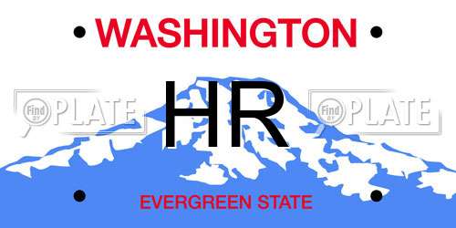 HR Washington License Plate
