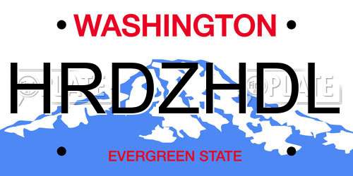 HRDZHDL Washington License Plate