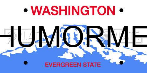 HUMORME Washington License Plate