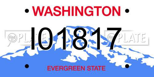 I01817 Washington License Plate