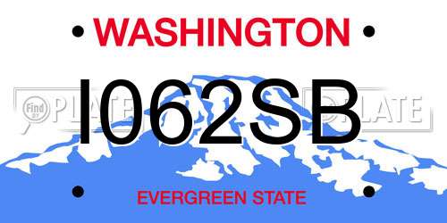 I062SB Washington License Plate