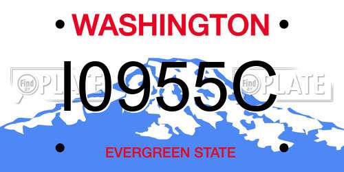 I0955C Washington License Plate