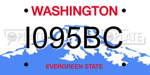 I095BC Washington License Plate