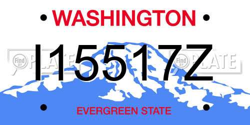 I15517Z Washington License Plate
