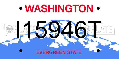 I15946T Washington License Plate