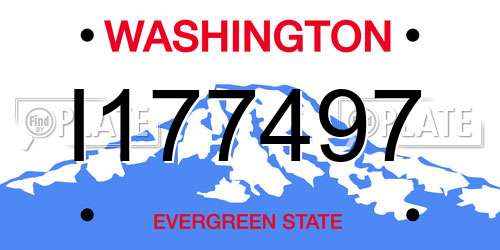 I177497 Washington License Plate