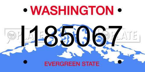 I185067 Washington License Plate