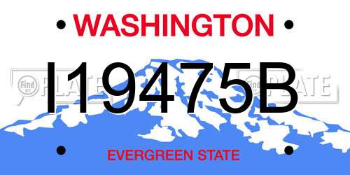 I19475B Washington License Plate