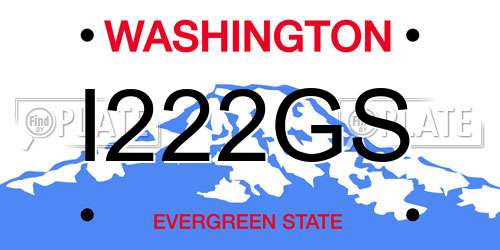 I222GS Washington License Plate
