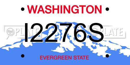 I2276S Washington License Plate