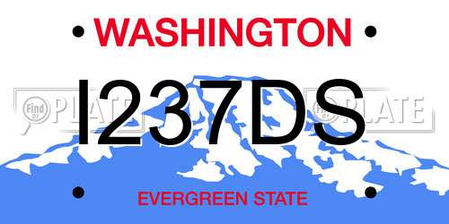 I237DS Washington License Plate