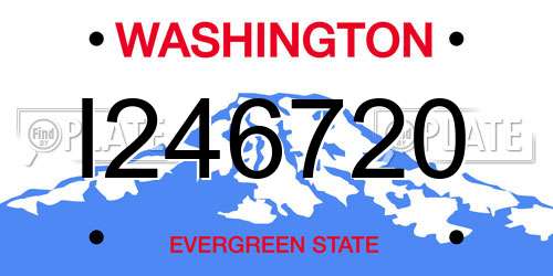 I246720 Washington License Plate