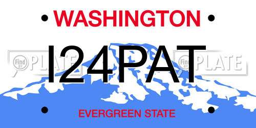 I24PAT Washington License Plate