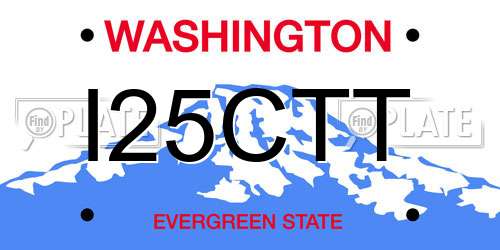 I25CTT Washington License Plate