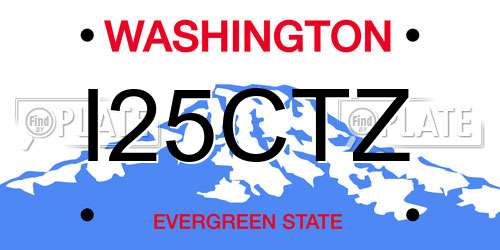I25CTZ Washington License Plate