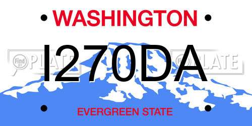 I270DA Washington License Plate
