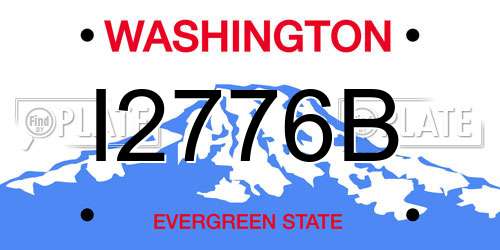 I2776B Washington License Plate