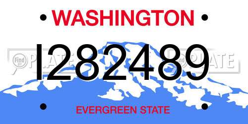 I282489 Washington License Plate