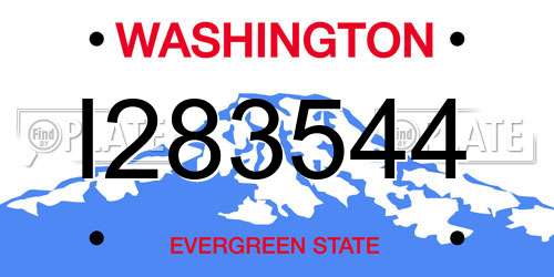 I283544 Washington License Plate