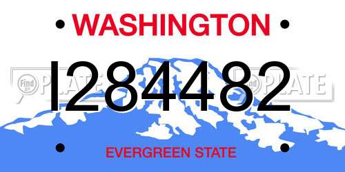 I284482 Washington License Plate
