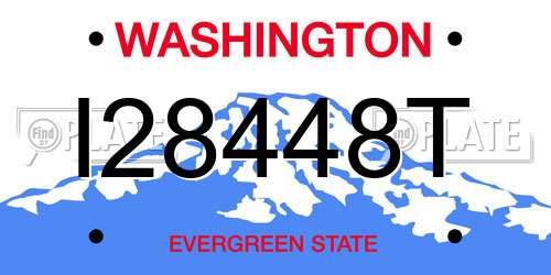 I28448T Washington License Plate