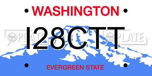 I28CTT Washington License Plate