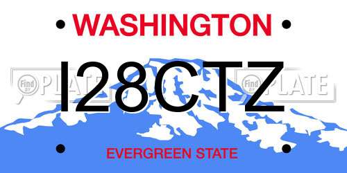 I28CTZ Washington License Plate