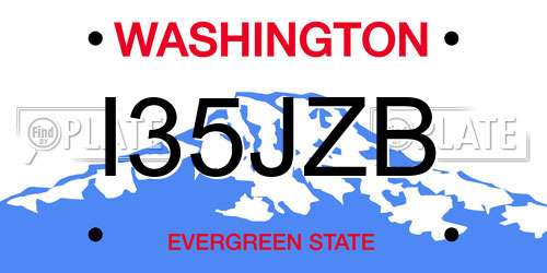 I35JZB Washington License Plate