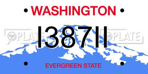 I387II Washington License Plate