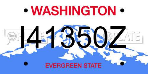 I41350Z Washington License Plate