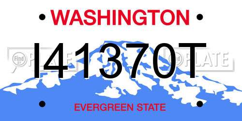 I41370T Washington License Plate