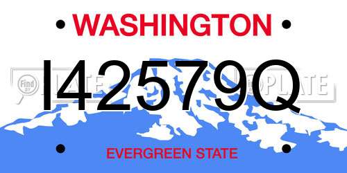 I42579Q Washington License Plate
