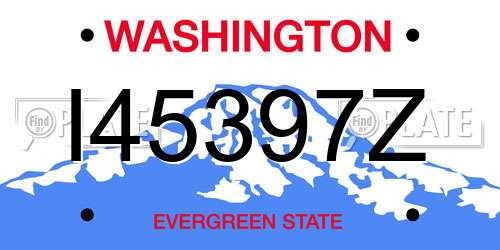 I45397Z Washington License Plate