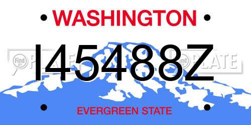 I45488Z Washington License Plate