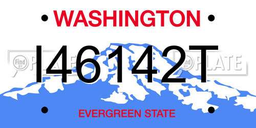 I46142T Washington License Plate