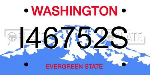 I46752S Washington License Plate